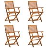 vidaXL Chaises pliables d'extérieur lot de 4 Bois d'acacia solide