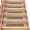 vidaXL Tapis d'escalier autocollants 15 pièces 76 x 20 cm Beige Rectangulaire