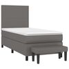 vidaXL Sommier à lattes de lit avec matelas Gris 100x200 cm Similicuir
