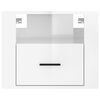 vidaXL Tables de chevet murales 2 pcs Blanc brillant 50x36x40 cm