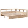 vidaXL Lit biblioth&egrave;que sans matelas 200x200 cm bois massif de pin
