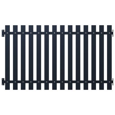 vidaXL Panneau de clôture Anthracite 170,5x75cm Acier enduit de poudre