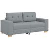 vidaXL Canap&eacute; deux places gris clair 180 x 77 x 82 cm en tissu