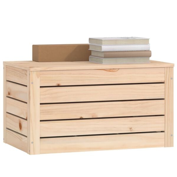 vidaXL Bo&icirc;te de rangement 89x36,5x33 cm Bois massif de pin