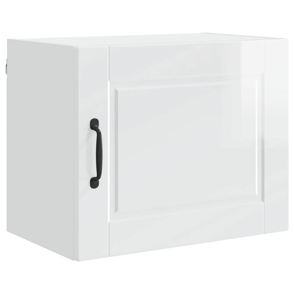 vidaXL Armoire de cuisine avec &eacute;tag&egrave;re Blanc brillant 50 x 31 x 40 cm