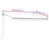 vidaXL Auvent rétractable automatique 400x350 cm Jaune et blanc