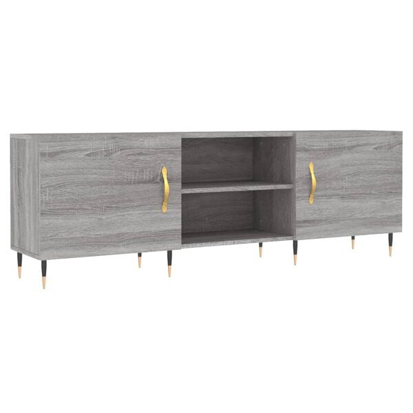 vidaXL Meuble TV sonoma gris 150x30x50 cm bois d'ingénierie