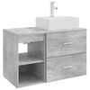 vidaXL Ensemble de mobilier de salle de bain 2 pcs Gris b&eacute;ton