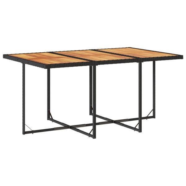 vidaXL Ensemble &agrave; manger de jardin 11 pcs coussins noir r&eacute;sine tress&eacute;e