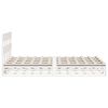 vidaXL Cadre de lit sans matelas blanc 140x190 cm bois de pin massif