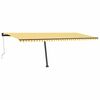 vidaXL Auvent automatique sur pied 600x350 cm Jaune/Blanc