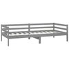 vidaXL Lit de jour sans matelas gris bois de pin massif 90x200 cm