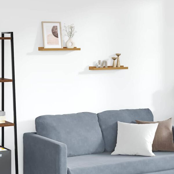 vidaXL &Eacute;tag&egrave;re Murale 2 pcs Beige 40 x 9 x 3 cm Bois d'ing&eacute;nierie