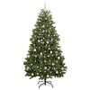 vidaXL Sapin de No&euml;l artificiel avec 300 LED Vert 210 cm PVC et m&eacute;tal