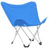 vidaXL Chaise de camping pliable Forme de papillon lot de 2 Bleu