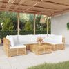 vidaXL Salon de jardin 7 pcs avec coussins Bois de teck solide