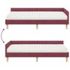 vidaXL Cadre de lit d'angle avec matelas avec matelas 2 pcs Gris tissu