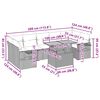 vidaXL Salon de jardin 8 pcs avec coussins gris r&eacute;sine tress&eacute;e