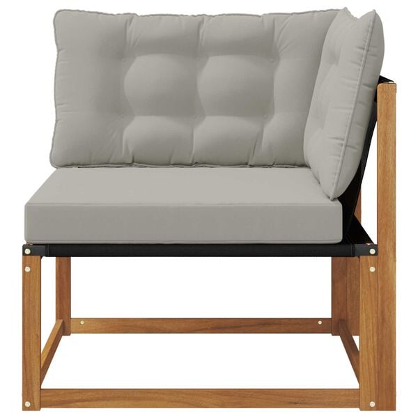 vidaXL Canap&eacute; d'angle ext&eacute;rieur Bois d'Acacia Massif Naturel