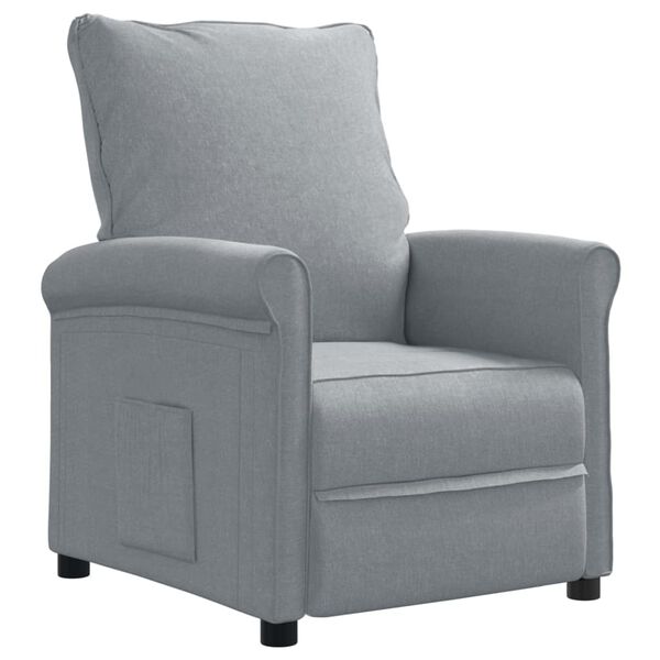 vidaXL Fauteuil inclinable Gris clair Tissu