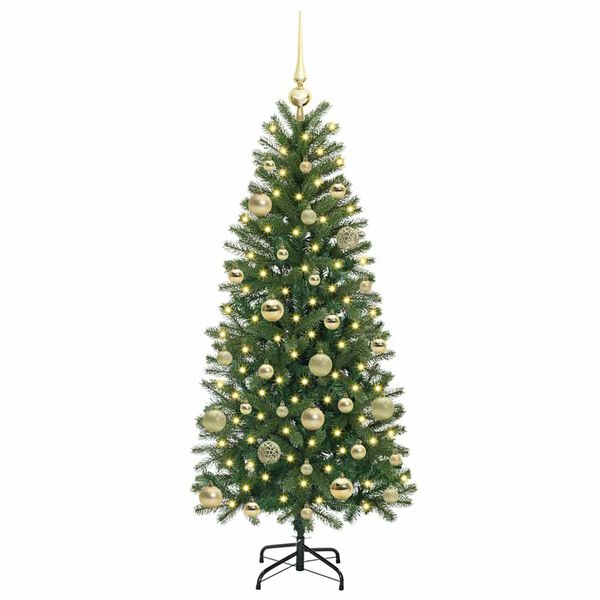 vidaXL Sapin de No&euml;l artificiel avec 150 LED Vert 150 cm PE et PVC