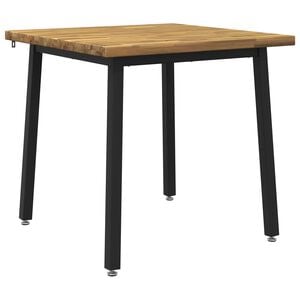 vidaXL 60 x 55 x 75 cm Bois d'Acacia Massif Blanc et noir