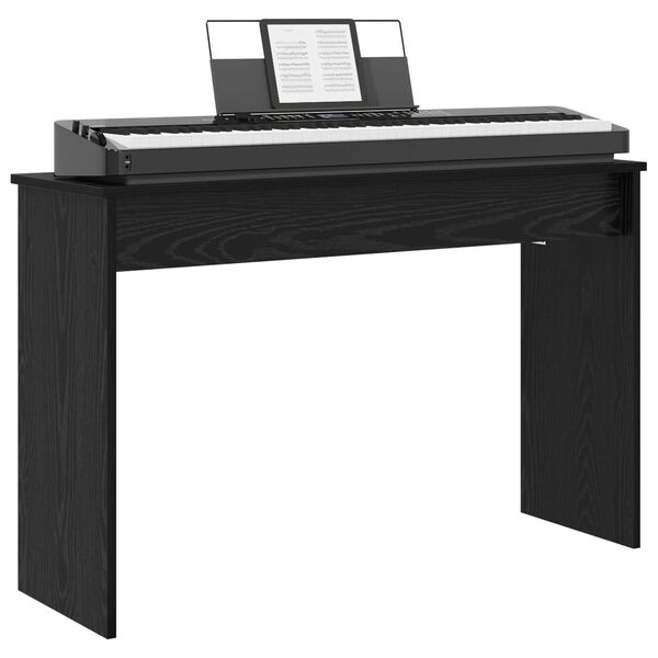 vidaXL Stand de clavier Ch&ecirc;ne noir 100 x 32 x 64 cm Bois d'ing&eacute;nierie