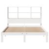 vidaXL Lit bibliothèque sans matelas blanc 140x190 cm bois pin massif