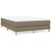 vidaXL Cadre de lit &agrave; lattes taupe 140x190 cm tissu