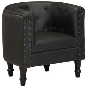 vidaXL Chaise cabriolet noir cuir v&eacute;ritable