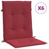 vidaXL Coussins de chaise de jardin &agrave; dossier bas lot de 6