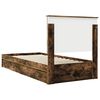 vidaXL Lit de Rangement Ch&ecirc;ne fum&eacute; 90 x 190 cm Bois d'ing&eacute;nierie