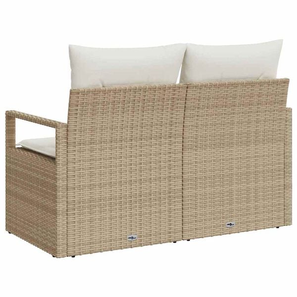 vidaXL Canap&eacute; de jardin avec coussin 120 x 62 x 69 cm polyrotin