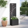 vidaXL &Eacute;cran de confidentialit&eacute; de jardin Floral Noir 50 x 140 cm