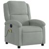 vidaXL Fauteuil inclinable électrique de massage gris clair velours