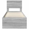 vidaXL Cadre de lit Gris Sonoma 75 x 190 cm Pin massif