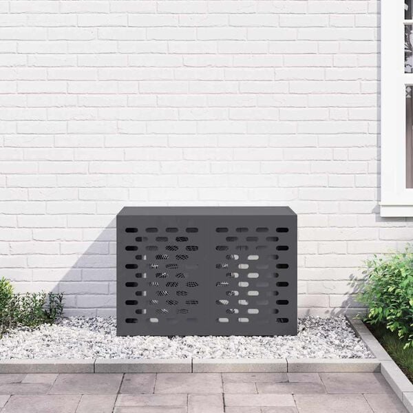 vidaXL Housse de climatiseur Anthracite 90 x 40 x 60 cm Acier