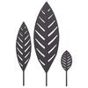 vidaXL Piquet de jardin 3 pc 116,5 x 35 x 3 cm Noir Acier