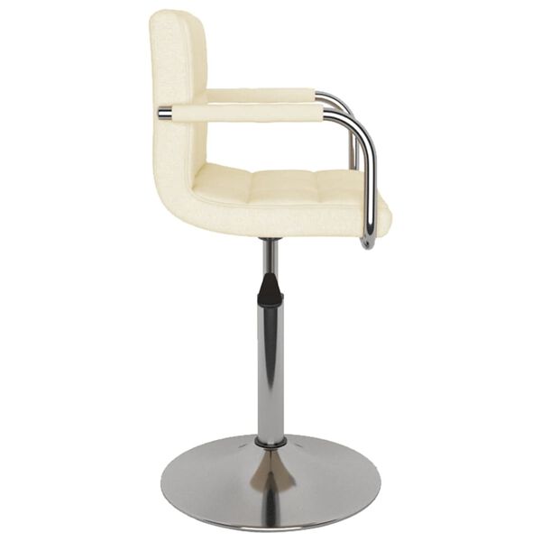 vidaXL Chaise de salle à manger Crème Tissu