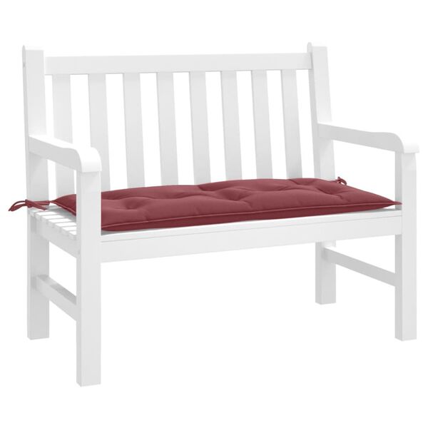 vidaXL Coussin de banc de jardin rouge bordeaux mélangé tissu