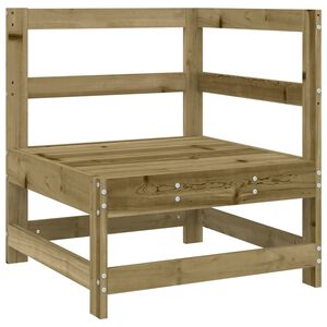 vidaXL Canap&eacute; d'angle de jardin bois de pin impr&eacute;gn&eacute;