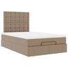 VidaXL Cadre de lit ottoman et matelas cappuccino 120x190cm similicuir