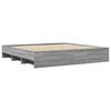 vidaXL Cadre de lit sans matelas sonoma gris 180x200 cm