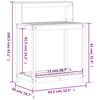 vidaXL Table de rempotage avec étagères blanc bois massif de pin