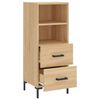 vidaXL Buffet Ch&ecirc;ne sonoma 34,5x34x90 cm Bois d'ing&eacute;nierie