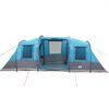 vidaXL Tente de camping tunnel 4 personnes bleu imperm&eacute;able