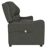 vidaXL Fauteuil de massage inclinable &agrave; 4 places gris fonc&eacute; tissu