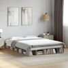 vidaXL Cadre de lit sans matelas sonoma gris 150x200 cm