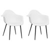 vidaXL Chaises &agrave; manger lot de 2 blanc PP