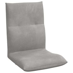 vidaXL Fauteuil de sol Gris clair 46 x 50 x 61 cm Velours